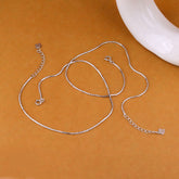 Traditional Shinny Silver Anklet